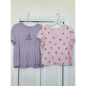 Bundle of 2 Old Navy Everywhere V-neck crew tees t-shirts Soft Relaxed Fit XL